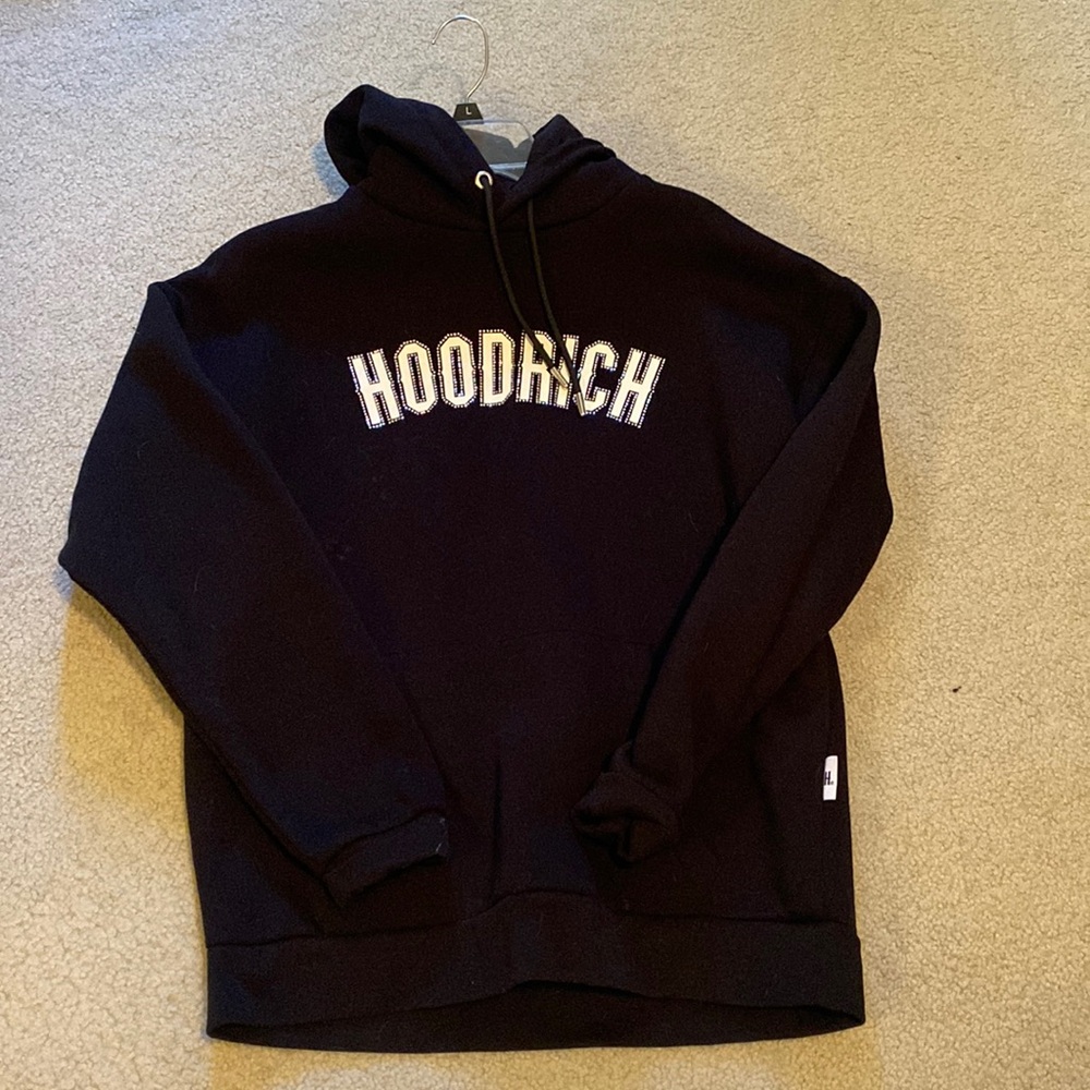 Hoodrich rhinestone hoodie. Size S.